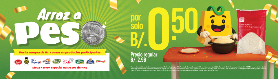 Banner Web 1920x550 Arroz a Peso MrPrecio